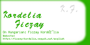 kordelia ficzay business card